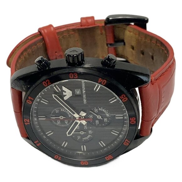 Auth EMPORIO ARMANI AR-5918 2***** Red Men's Wrist Watch - Picture 2 of 6